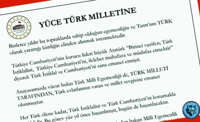 Milli Egemenlik Platform'u bir bildiri yayınladı